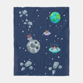 Cobertor De Velo Space themed blanket.