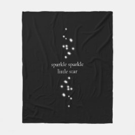 Cobertor De Velo Sparkle Sparkle Little Star Black Starlight