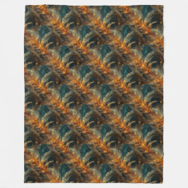 Cobertor De Velo Sparkly brown feathers