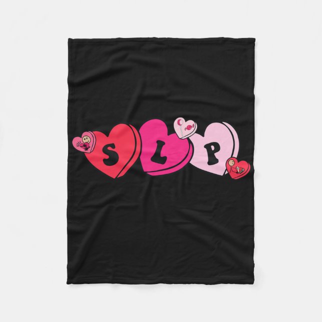 Cobertor De Velo Speech Therapist Valentine's Day  (Frente)