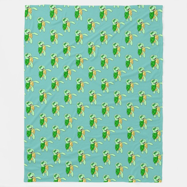 Cobertor De Velo Speedy Turtle Fleece Blanket (Frente)