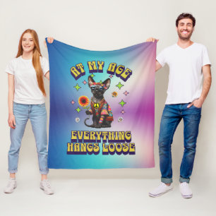 Cobertor De Velo Sphynx Cat Hangs Loose Retro Birthday