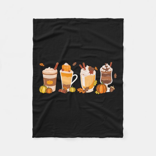 Cobertor De Velo Spice Coffee Fall Latey Fall Autumn Season Hello F (Frente)