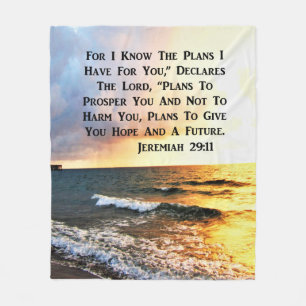 COBERTOR DE VELO SPIRITUAL JEREMIAH 29:11 DESIGN OCEANO