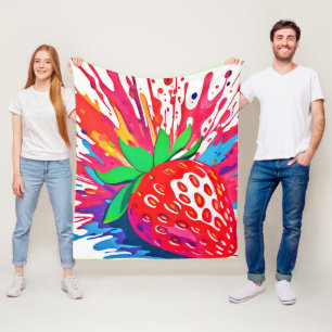 Cobertor De Velo Splatter Strawberry Splash