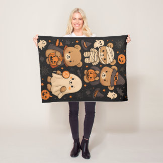 Cobertor De Velo Spooky Cute Teddy Halloween Blanket