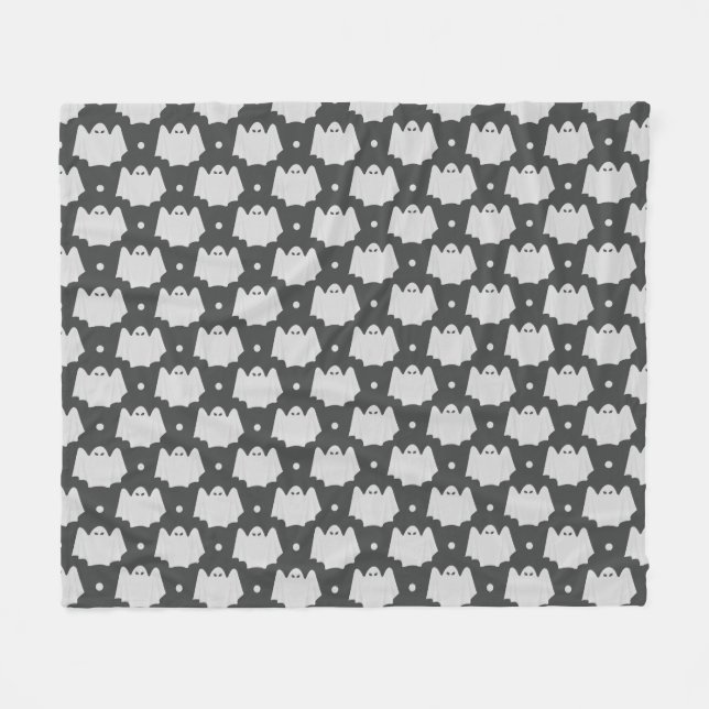 Cobertor De Velo Spooky Ghost Halloween (Frente (Horizontal))