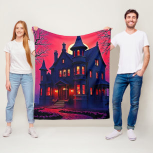 Cobertor De Velo Spooky Haunted House em Dusk Design