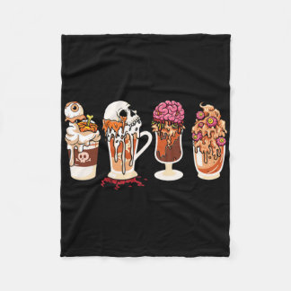 Cobertor De Velo "Spooky Season Fall Coffee Horror Movie and Coffee