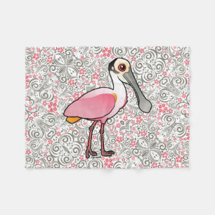 Cobertor De Velo Spoonbill róseo de Birdorable