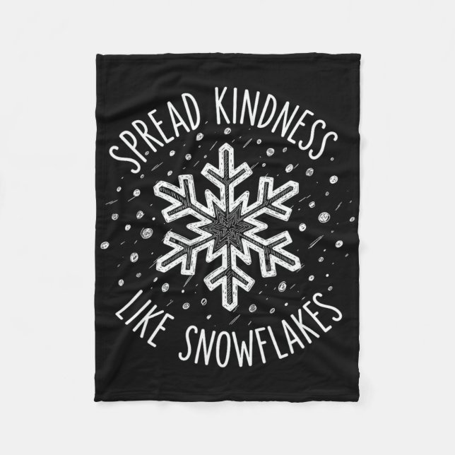 Cobertor De Velo Spread Kindness Like Snowflakes Christmas Teacher  (Frente)