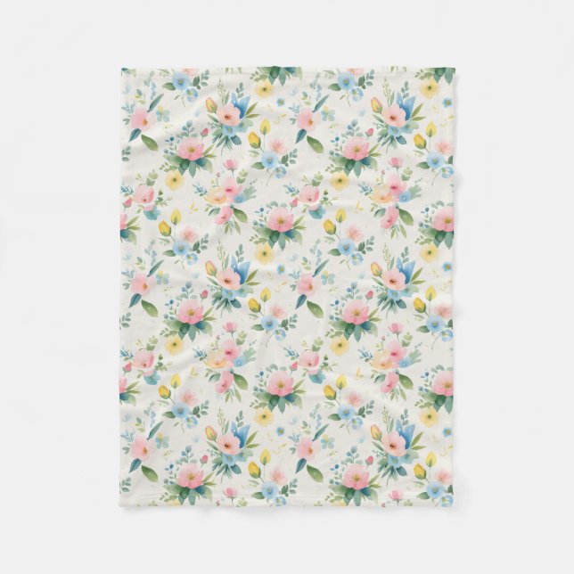 Cobertor De Velo spring garden pastel florals (Frente)