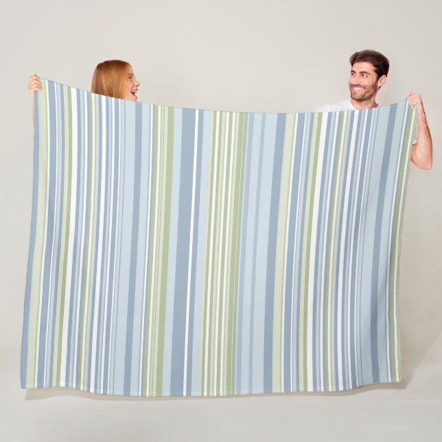 Cobertor De Velo Spring Rain and Tropical Blue Stripes (In Situ)