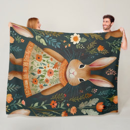 Cobertor De Velo Springtime Bunny Magic  Fleece Blanket