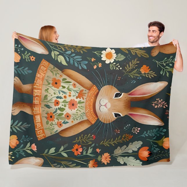 Cobertor De Velo Springtime Bunny Magic  Fleece Blanket (In Situ)