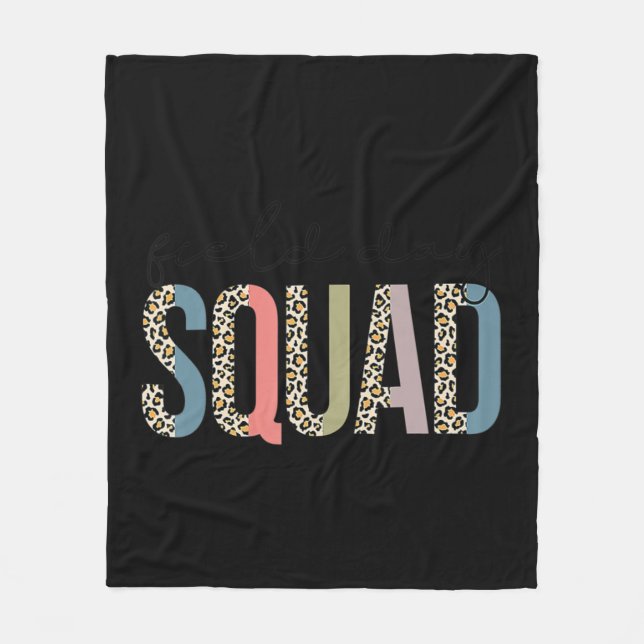 Cobertor De Velo Squad Teacher Student First Last Day Of School Fie (Frente)