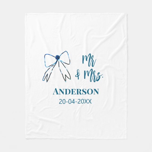 Cobertor De Velo Sr & Sra adicionar nome data casamento favor arco  (Frente)