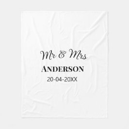 Cobertor De Velo Sr & Sra adicionar sobrenome data ano lembrancinha