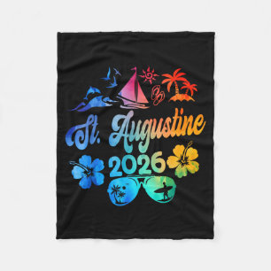 Cobertor De Velo St. Augustine Flórida 2026 Férias Tie Dye Verão