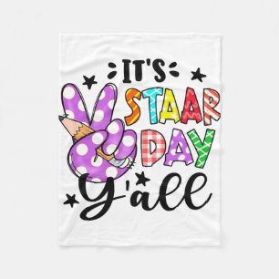 Cobertor De Velo Staat Day Yall Peace Sign Teacher Engraçado Test D