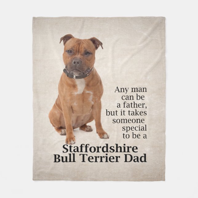 Cobertor De Velo Staffie Pai Fleece Blanket (Frente)
