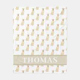 Cobertor De Velo Staffy Pitbull Personalizado (Fawn Tan) 