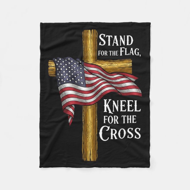 Cobertor De Velo Stand For Flag Kneel For Cross Patriotic Christian (Frente)
