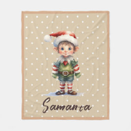 Cobertor De Velo Star pattern gnome blue beige name