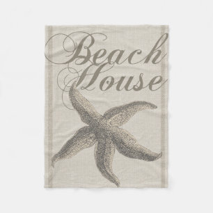 Cobertor De Velo Starfish Beach House Seashore Coastal