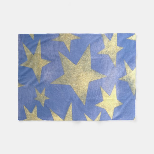 Cobertor De Velo Starry Blue e Dourado (Frente (Horizontal))