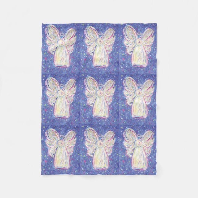 Cobertor De Velo Starry Guardian Angel Custom Fleece Blanket (Frente)