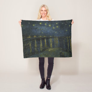 Cobertor De Velo Starry Night Over the Rhône, pintura a óleo Van Go