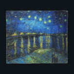 Cobertor De Velo Starry Night Over the Rhone por Vincent Van Gogh<br><div class="desc">Starry Night Over the Rhone, por Vincent Van Gogh. Esta é uma antiga obra-prima do pintor mestre holandês Vincent Van Gogh. Esta pintura fina tem uma cor bela, vibrante e saturada. Vincent Van Gogh era um pintor impressionista holandês. Esta pintura foi pintada nas margens de Rhone, na França. Esta imagem...</div>