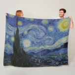 Cobertor De Velo "Starry Night" por Van Gogh<br><div class="desc">Este design apresenta uma reprodução de alta resolução da famosa pintura "Noite Estrelada" de Van Gogh.</div>
