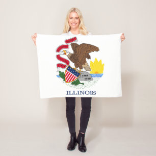 Cobertor De Velo State Flag of Illinois, EUA