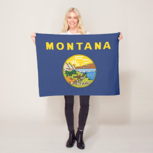 Cobertor De Velo State Flag of Montana, EUA