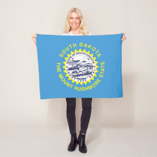 Cobertor De Velo State Flag of South Dakota, EUA