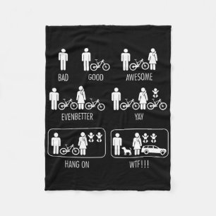 Cobertor De Velo Status de Homem Divertido Andando de Mtb Bicicleta