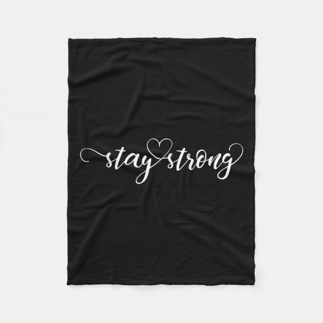 Cobertor De Velo Stay Strong Heart  (Frente)