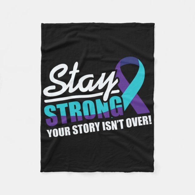 Cobertor De Velo Stay Strong Suicide Awareness Mental Health  (Frente)