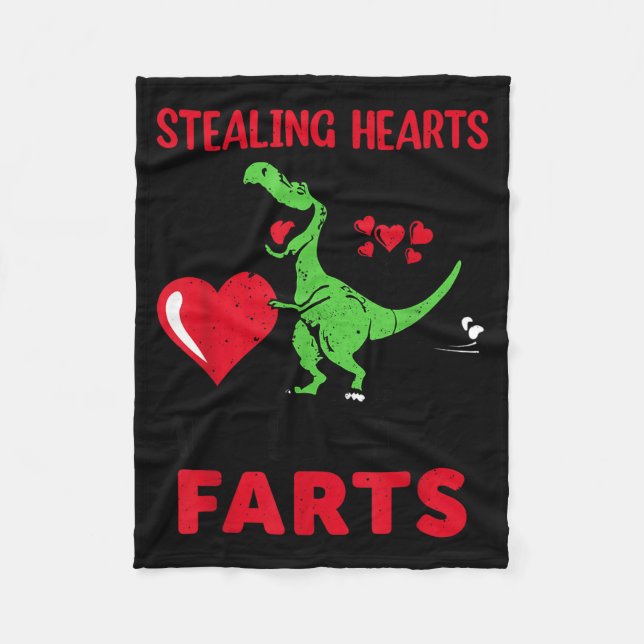Cobertor De Velo Stealing Hearts And Blasting Farts T Rex Cute Todd (Frente)