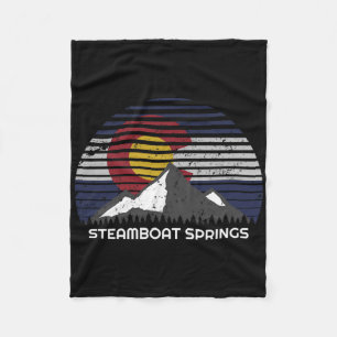 Cobertor De Velo Steamboat Springs, Colorado X Bandeira da Co Mtn T