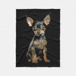Cobertor De Velo Steampunk Chihuahua Ink Tat Art Tattoo Artista Pup
