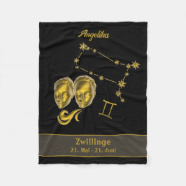 Cobertor De Velo Sternzeichen Zwillinge, gold -