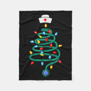 Cobertor De Velo Stethoscope Árvore de Natal Registrada Médica Enfe