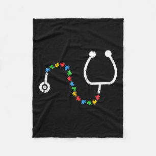 Cobertor De Velo Stethoscope Autismo Sensibilização Médica Enfermei