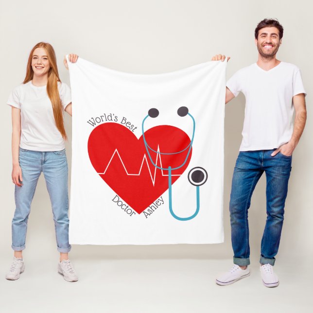 Cobertor De Velo Stethoscope Personalizou a melhor enfermeira médic (In Situ)