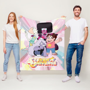 Cobertor De Velo Steven Universe   Grupo Crystal Gem Huddle