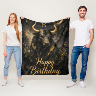 Cobertor De Velo Stier Happy Birthday Sternzeichen Design