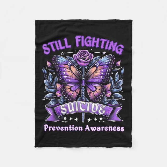 Cobertor De Velo Still Fighting Suicide Prevention Awareness Butter (Frente)